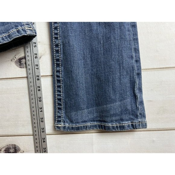 Miss Me Jeans Womens 28 Blue Bootcut Embroidered Pocket Low Rise Stretch - Picture 10 of 12